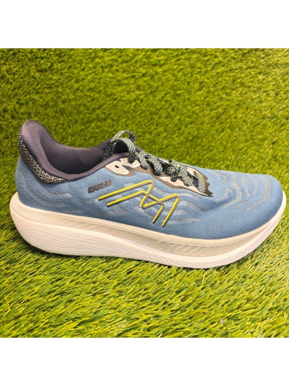 Karhu Ikoni 3.5 Mens Size 9.5 Blue Yellow White Athletic Running Shoes Sneakers